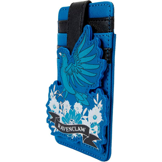 Tarjetero azul Ravenclaw de Harry Potter Loungefly con águila y flores - 2