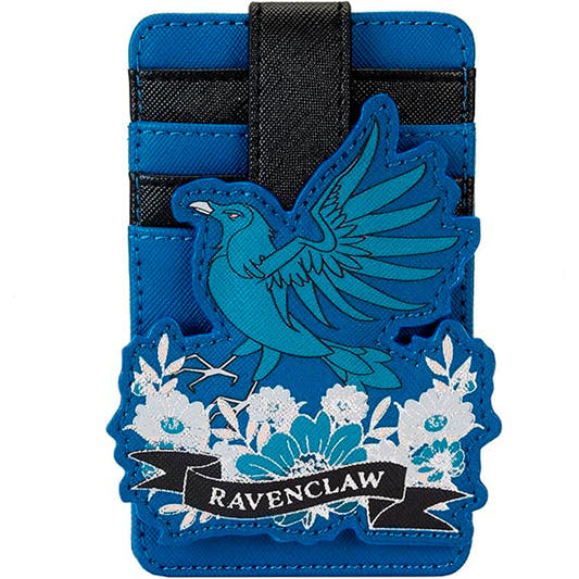 Tarjetero azul Ravenclaw de Harry Potter Loungefly con águila y flores