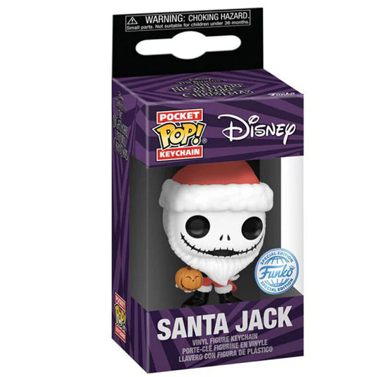 Llavero FUNKO Pocket POP! de Santa Jack con gorro de Santa