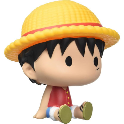 Figura hucha Chibi Luffy de One Piece con sombrero de paja