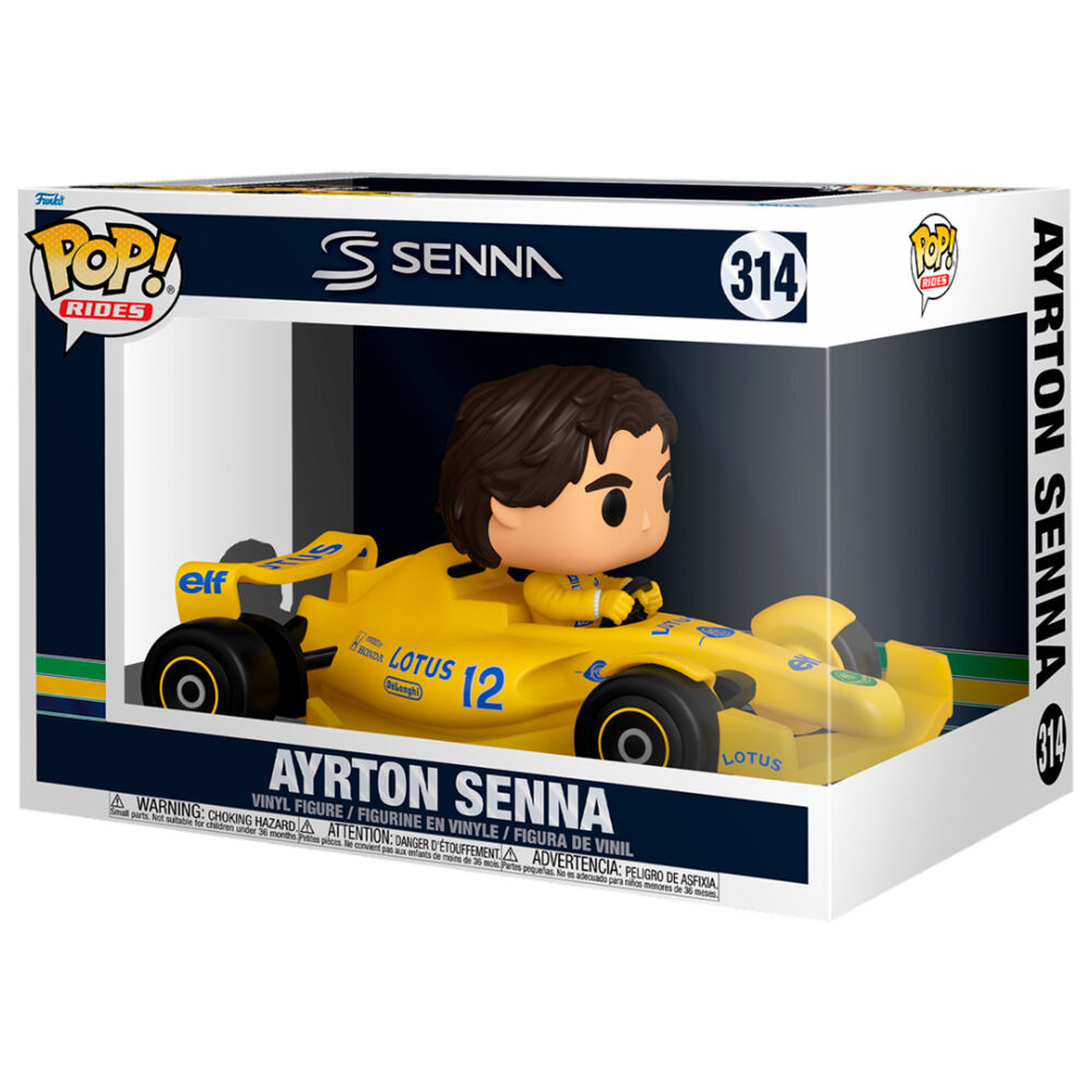 Figura FUNKO POP! Rides de Ayrton Senna en un Lotus amarillo número 12 - 2