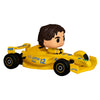 Figura FUNKO POP! Rides de Ayrton Senna en un Lotus amarillo número 12