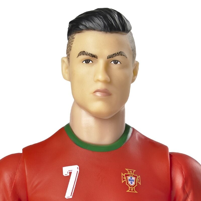 Figura articulada de Cristiano Ronaldo con uniforme de Portugal y balón - 4