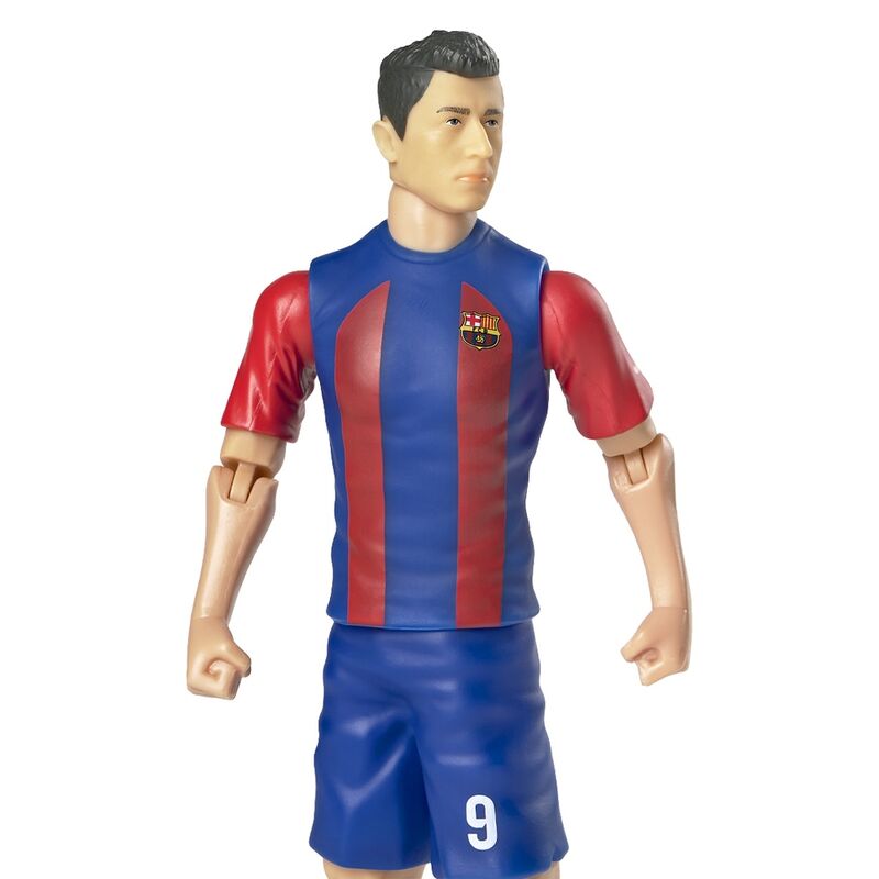 Figura articulada de Lewandowski con la equipación del FC Barcelona y un balón - 5