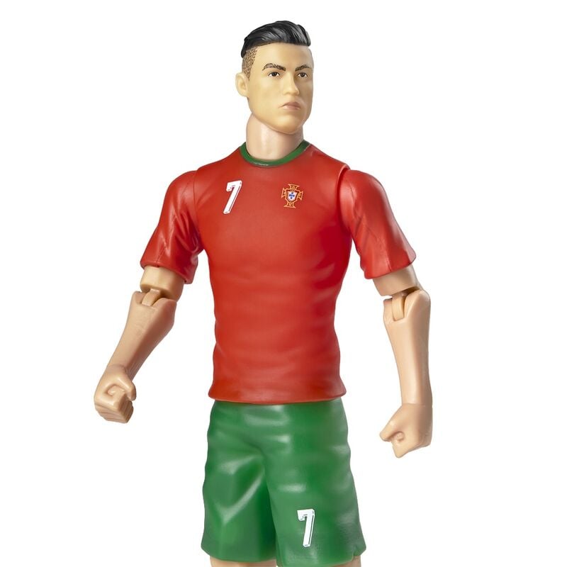 Figura articulada de Cristiano Ronaldo con uniforme de Portugal y balón - 5
