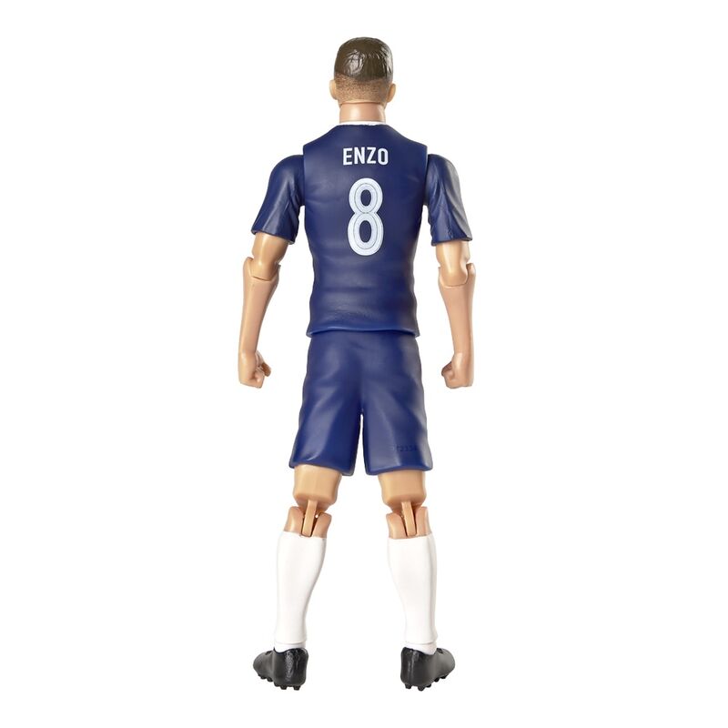 Figura articulada de Enzo Fernández con la equipación azul del Chelsea y un balón - 4