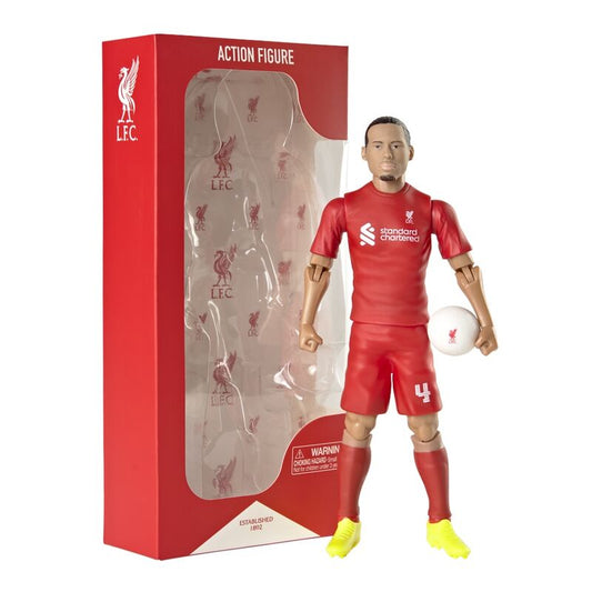 Figura articulada de Virgil con equipación roja del Liverpool FC y balón