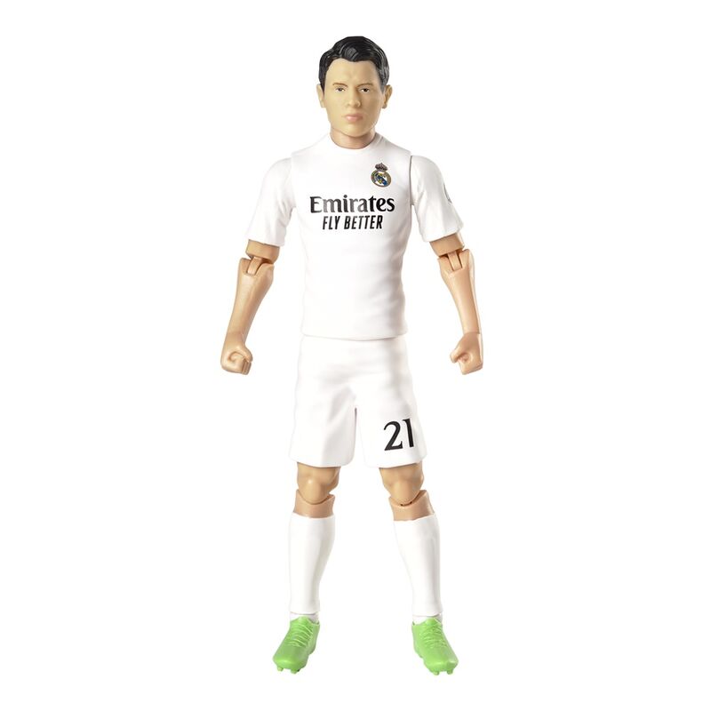 Figura articulada de Brahim Diaz con uniforme blanco del Real Madrid y balón - 2