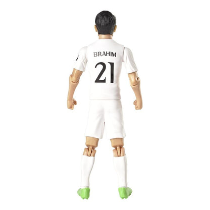 Figura articulada de Brahim Diaz con uniforme blanco del Real Madrid y balón - 6