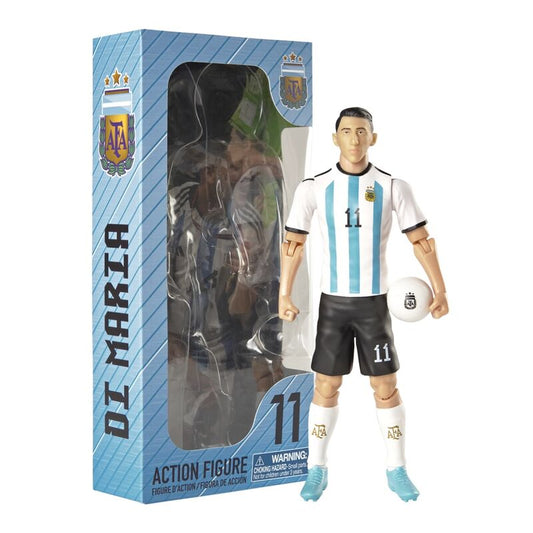 Figura articulada de Ángel Di María con uniforme de Argentina y balón