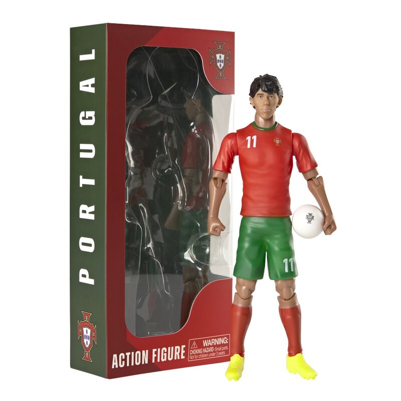 Figura articulada de Joao Felix con la equipación de Portugal y balón