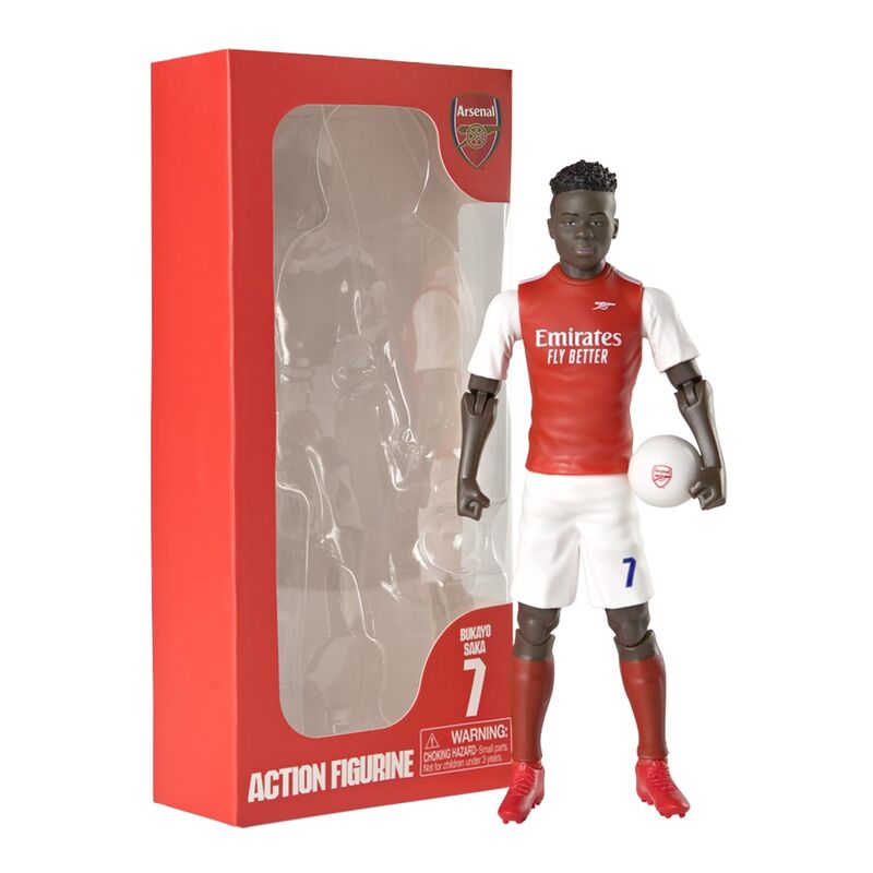 Figura articulada de Bukayo Saka con la equipación del Arsenal