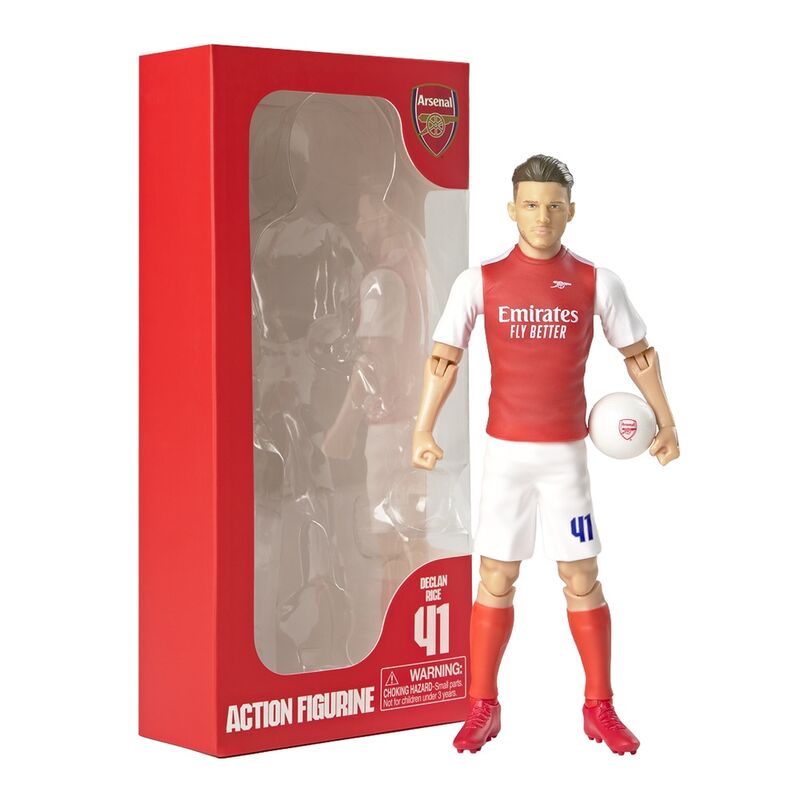 Figura articulada de Declan Rice con equipación del Arsenal y balón