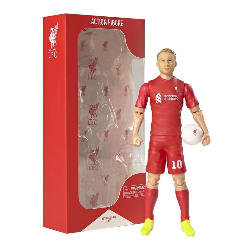 Figura articulada de Mac Allister con equipación roja del Liverpool FC