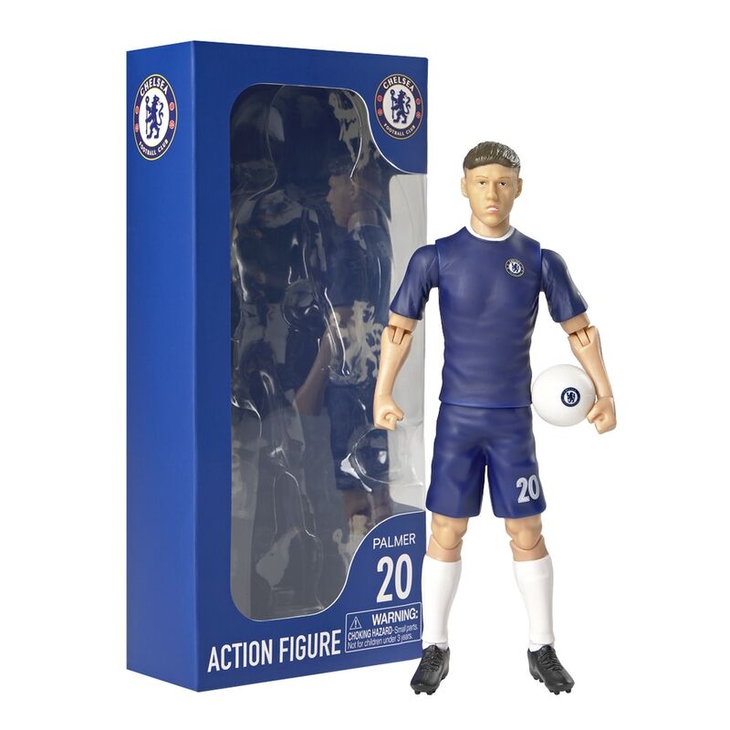 Figura articulada de Cole Palmer con equipación del Chelsea y balón