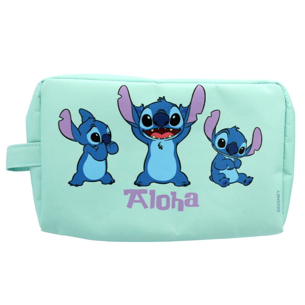 Neceser turquesa Disney Stitch con estampado Aloha