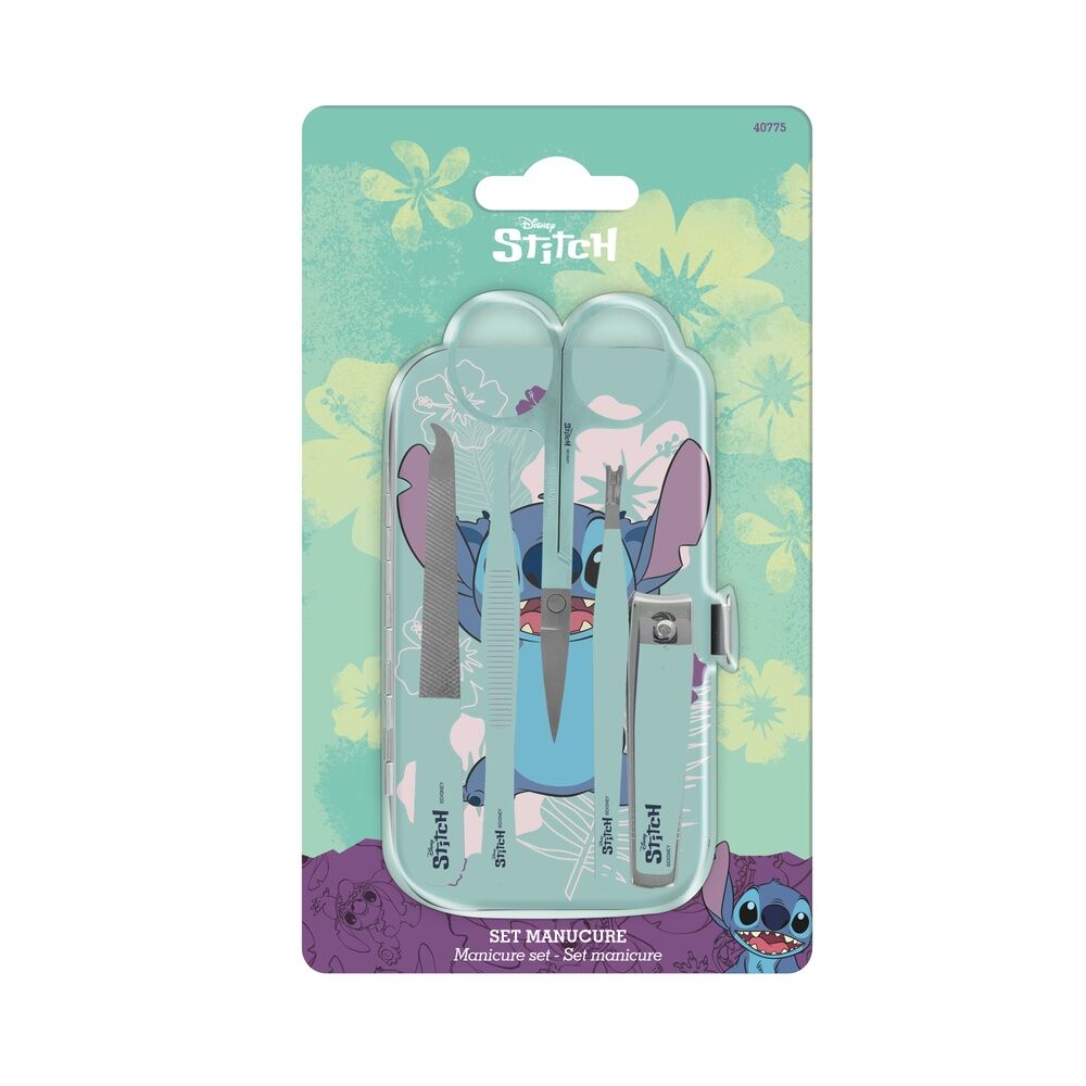 Set de manicura Disney Stitch con estuche decorado