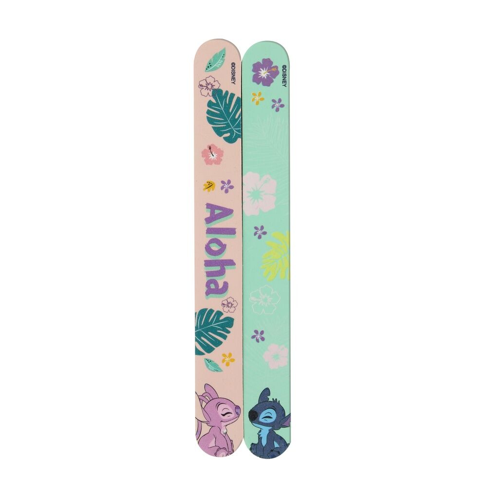 Set de dos limas de uñas Disney Stitch con diseño floral - 2