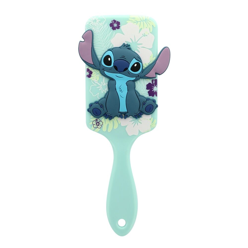 Cepillo de pelo 3D Stitch Disney de silicona en color verde agua - 4