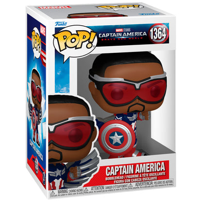 Figura Funko POP! del Capitán América con escudo y alas plateadas - 2