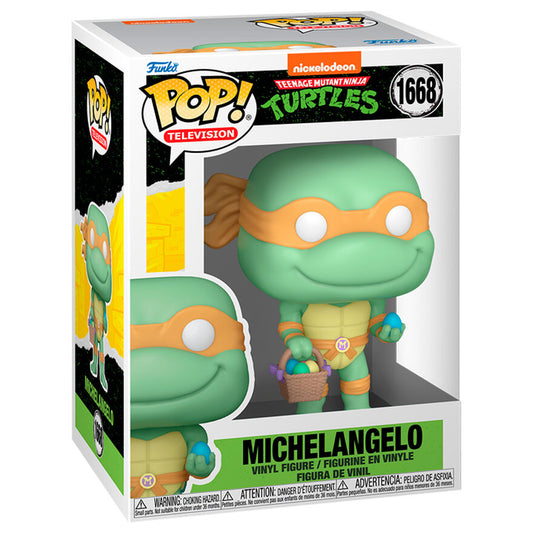 Figura Funko POP! de Michelangelo de Tortugas Ninja con cesta y huevos de Pascua - 2