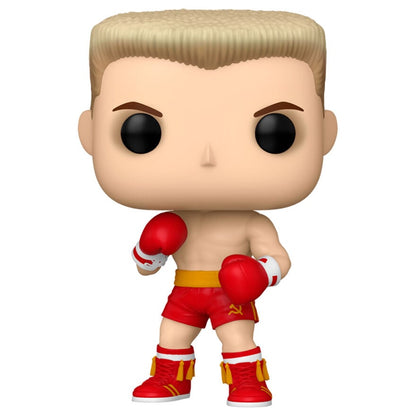 Figura Funko POP! de Ivan Drago con guantes y uniforme de boxeo rojo
