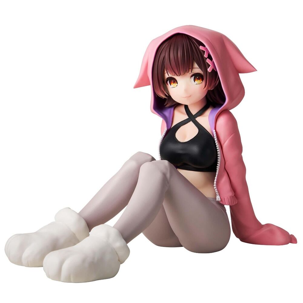 Figura Robocosan Relax Time de Banpresto sentada con sudadera rosa