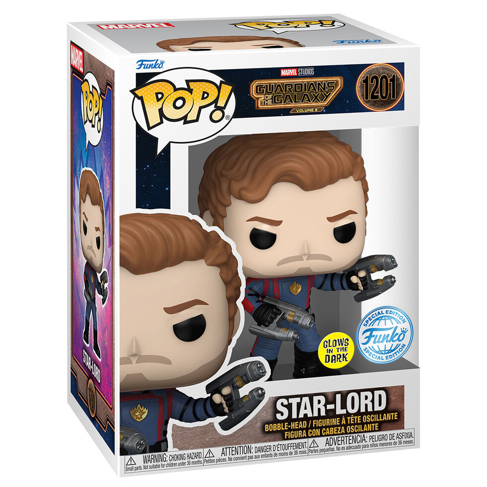 Figura Funko POP! de Star-Lord de Guardianes de la Galaxia en caja