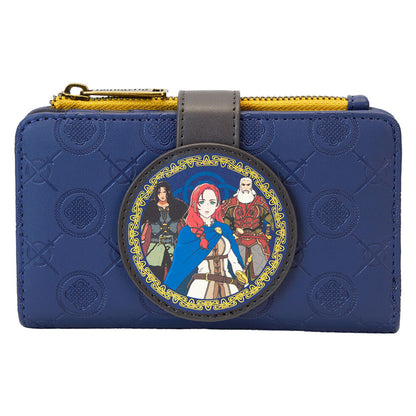 Cartera Loungefly azul de La Guerra de los Rohirrim con medallón frontal
