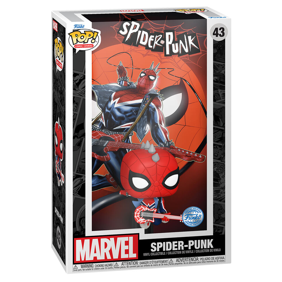 Figura FUNKO POP! Comic Covers Marvel Spider-Punk con guitarra