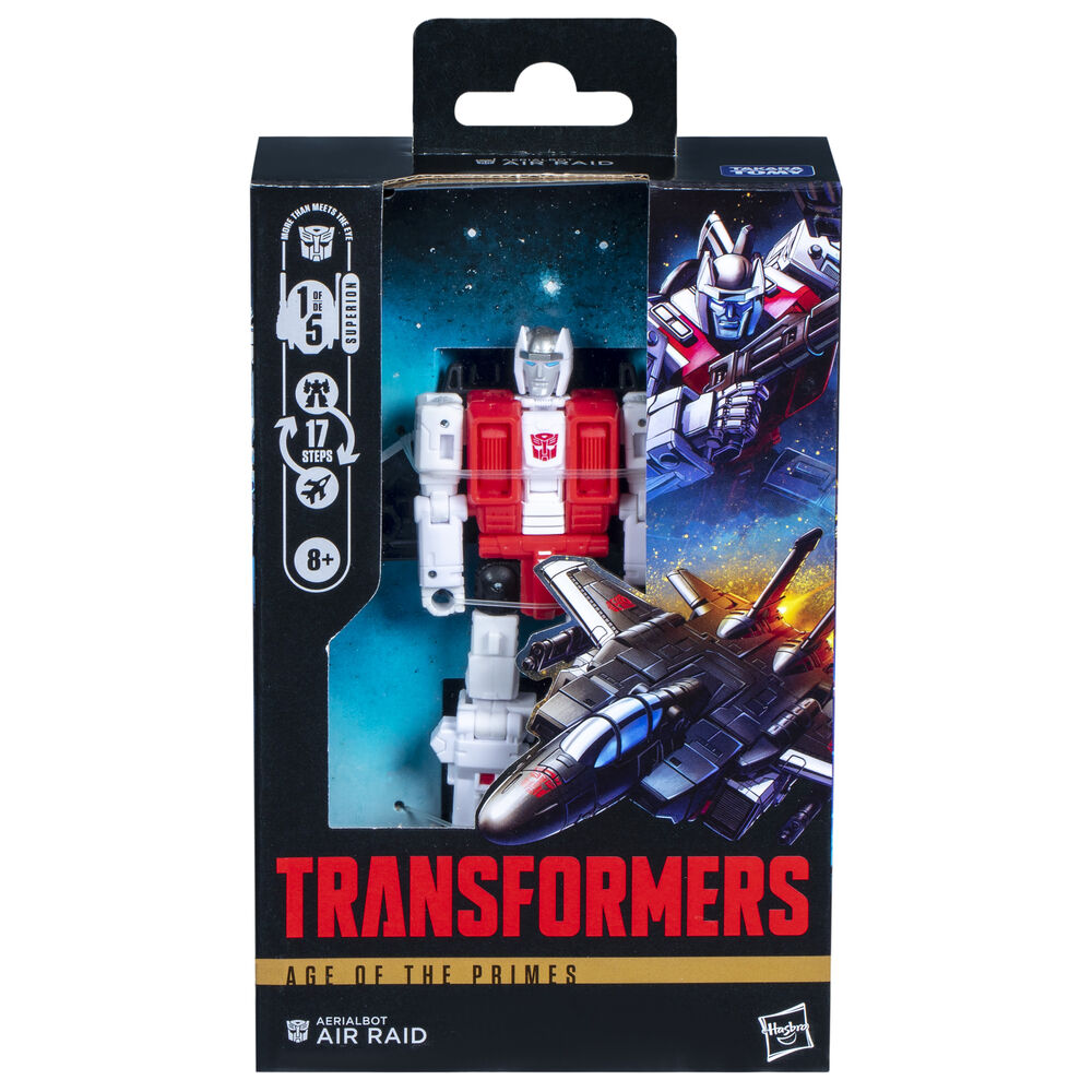 Figura Transformers Air Raid en modo robot rojo, blanco y negro - 2