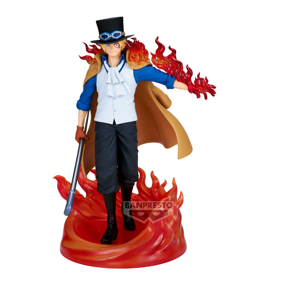 Figura de Sabo de One Piece con llamas rojas