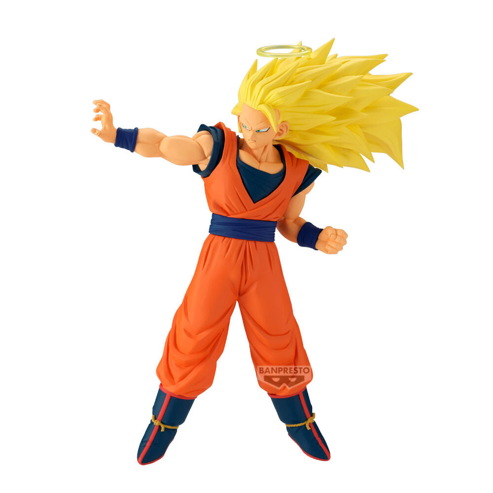 Figura Banpresto de Son Goku SSJ3 con halo y uniforme naranja