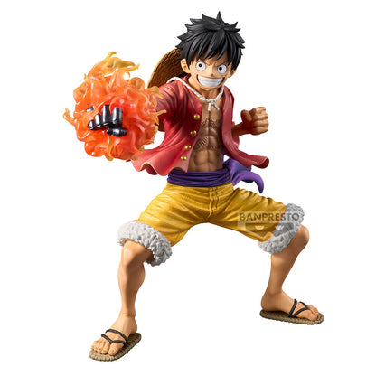 Figura de Monkey D. Luffy Grandista de One Piece con efecto de fuego - 2
