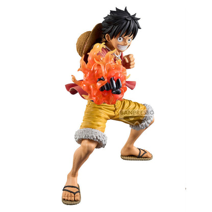 Figura de Monkey D. Luffy Grandista de One Piece con efecto de fuego - 4