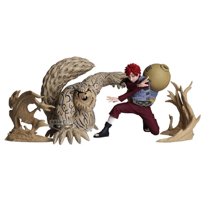 Figura de Gaara Vibration Stars de Naruto Shippuden con calabaza y efectos de arena - 4