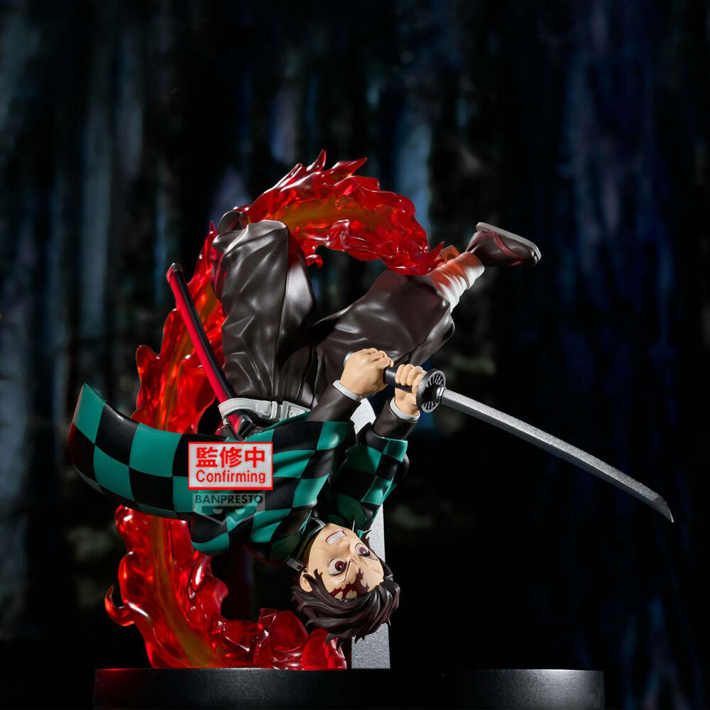 Figura de Tanjiro Kamado Vibration Stars con katana y efecto rojo - 5