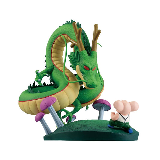 Figura Ichibansho de Oolong junto a Shenron de Dragon Ball