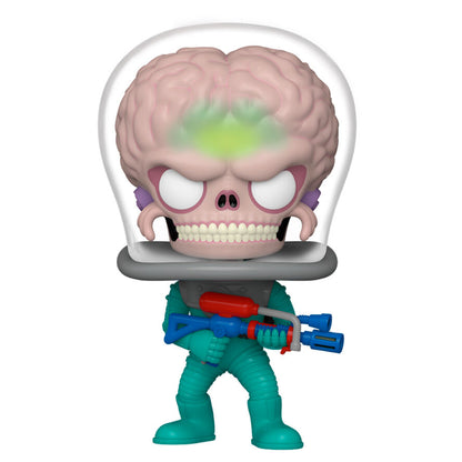 Figura Funko POP! Mars Attacks Martian Soldier con uniforme turquesa y arma futurista