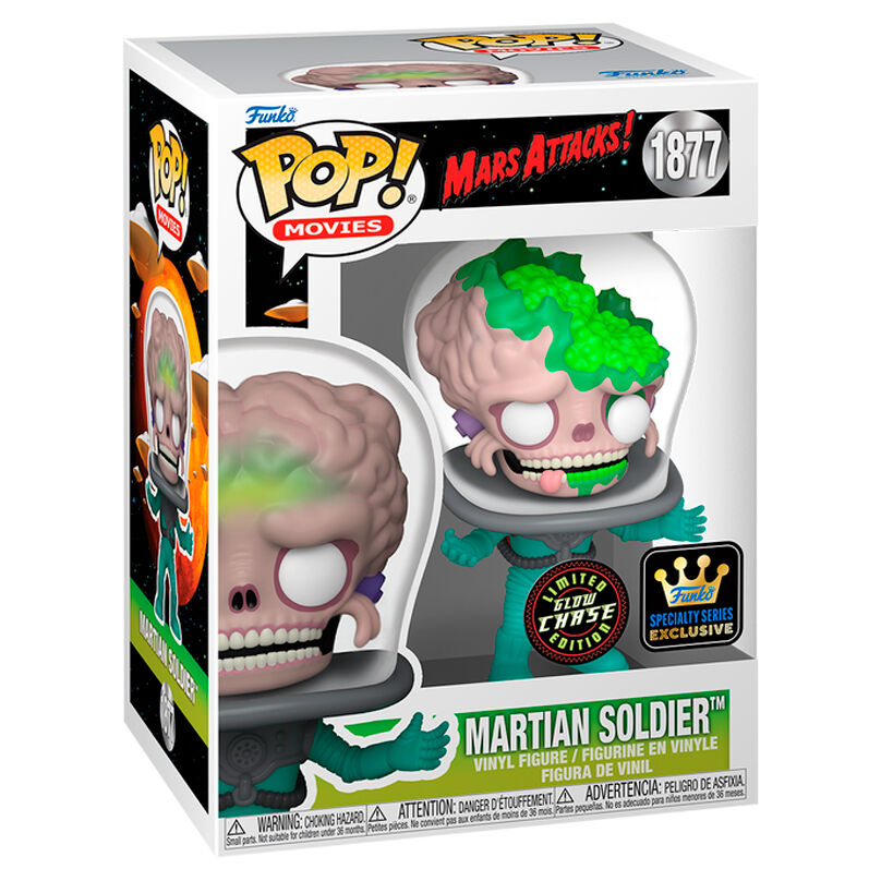 Figura Funko POP! Mars Attacks Martian Soldier Exclusive con variante Chase - 3