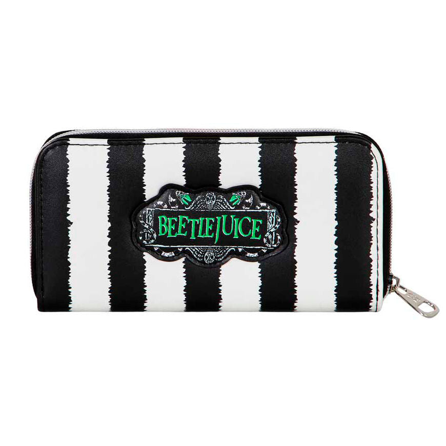 Cartera Beetlejuice Strips con rayas blancas y negras - 2