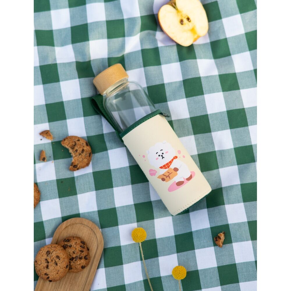 Botella de cristal BT21 RJ de 500 ml con funda ilustrada - 5