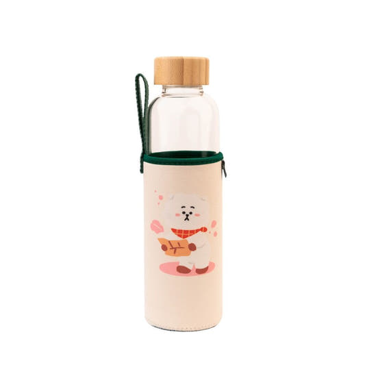 Botella de cristal BT21 RJ de 500 ml con funda ilustrada - 2