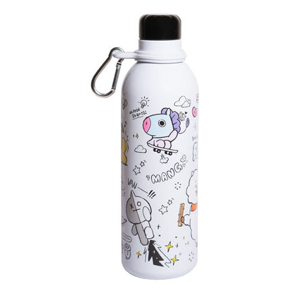 Botella BT21 blanca de acero inoxidable con diseño de Chimmy - 2