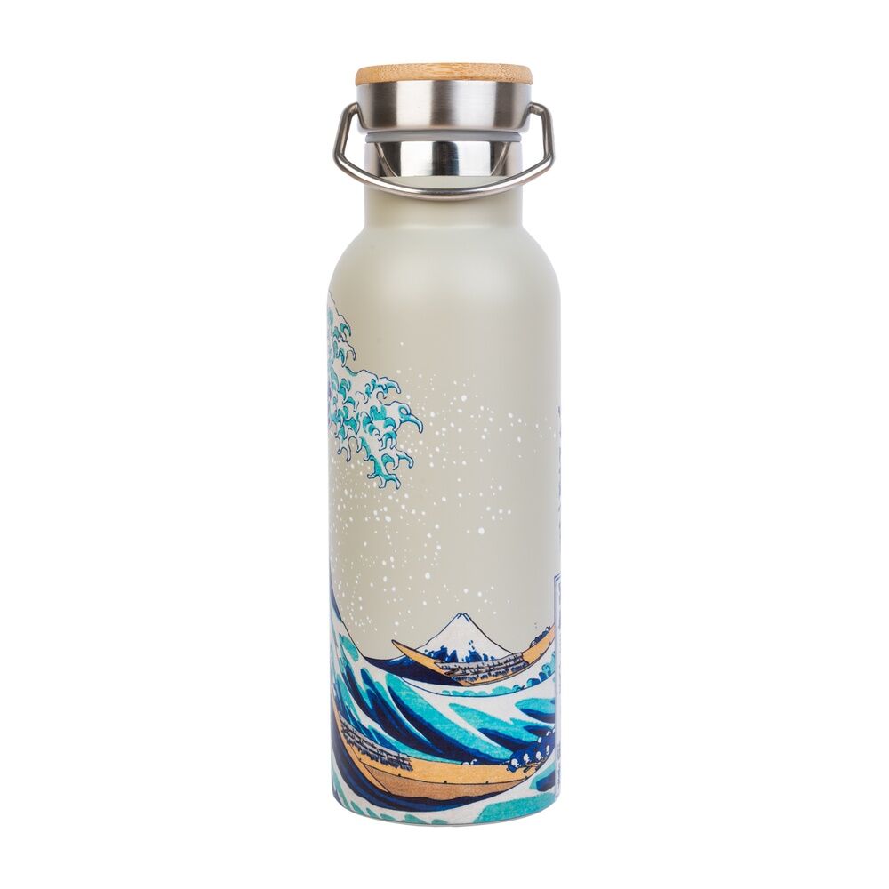 Botella ERIK de acero inoxidable con diseño de La Gran Ola de Kanagawa - 2
