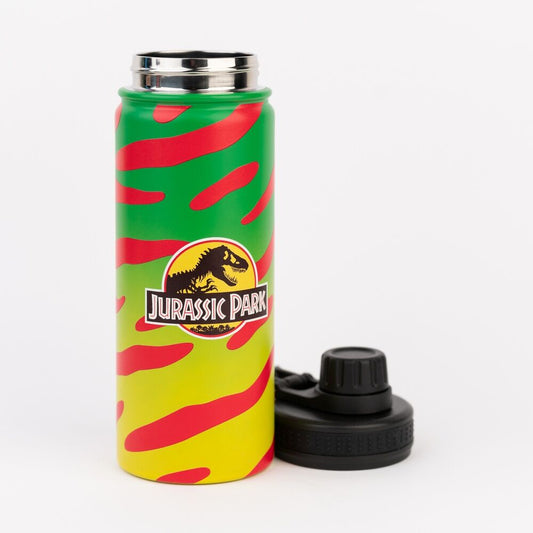 Botella ERIK Jurassic Park de acero inoxidable con diseño verde, amarillo y rojo - 3
