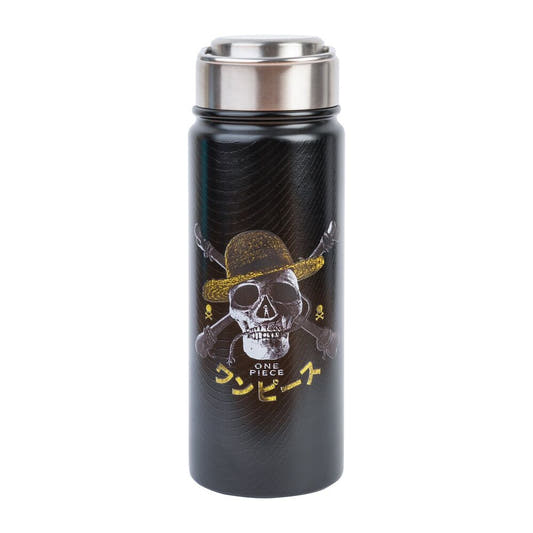 Botella negra de acero inoxidable One Piece de 500 ml - 2