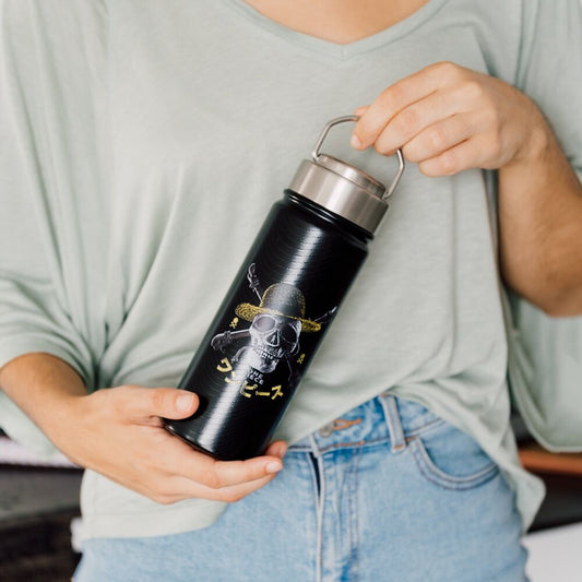 Botella negra de acero inoxidable One Piece de 500 ml - 5