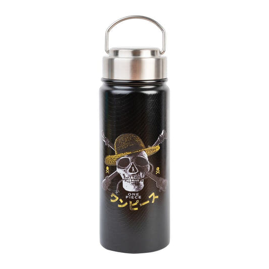 Botella negra de acero inoxidable One Piece de 500 ml