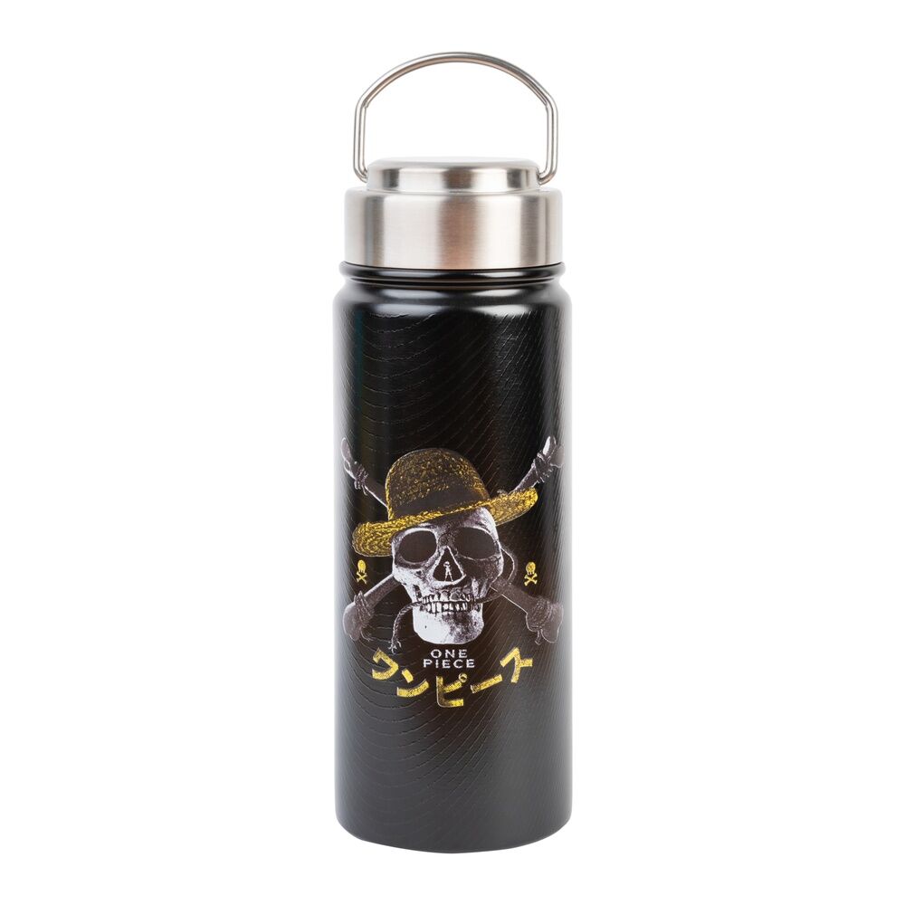 Botella negra de acero inoxidable One Piece de 500 ml